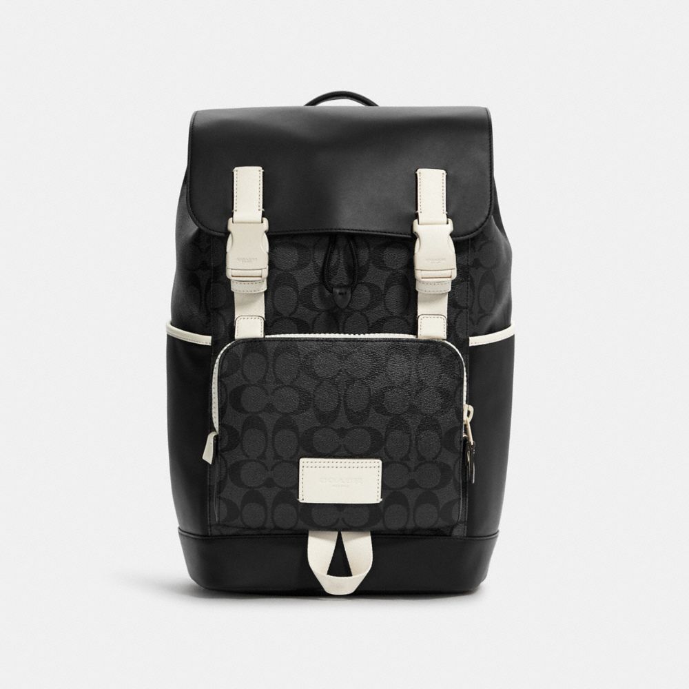 Coach Outlet Track Backpack In Signature Canvas