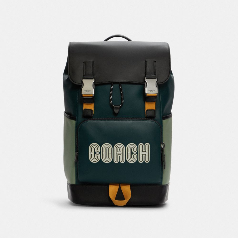 Sac à dos Track en color block avec écusson Coach