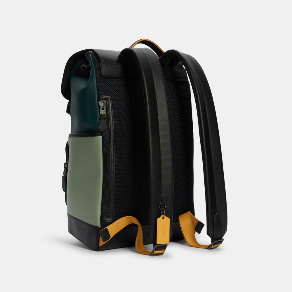 COACH Track Backpack In Colorblock With Coach Patch