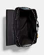 COACH®,TRACK BACKPACK IN COLORBLOCK WITH COACH PATCH,pvc,X-Large,Gunmetal/Forest Agate Multi,Inside View,Top View