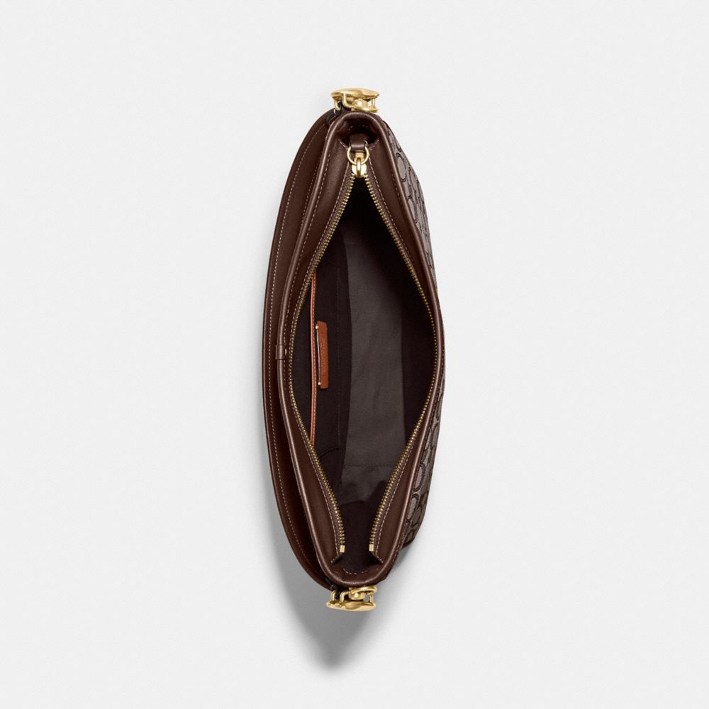 COACH®,Soft Tabby Hobo In Signature Jacquard,Cotton,Cotton Blend,Hobo,Color Block,Piping,Sustainable,Brass,Casual,Day Party,,Inside View,Top View