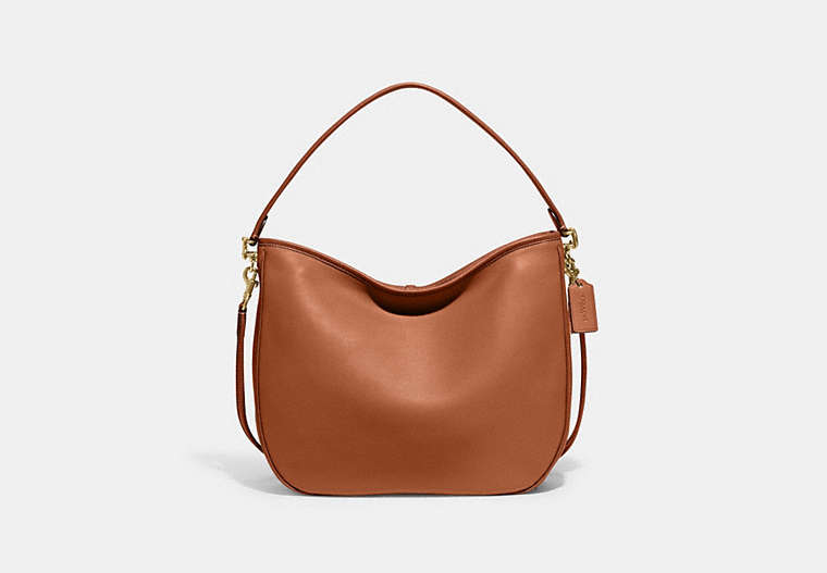 COACH®,SOFT TABBY HOBO IN COLORBLOCK,Smooth Leather,Large,Brass/Canyon Multi,Front View