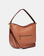 COACH®,SOFT TABBY HOBO IN COLORBLOCK,Smooth Leather,Large,Brass/Canyon Multi,Angle View