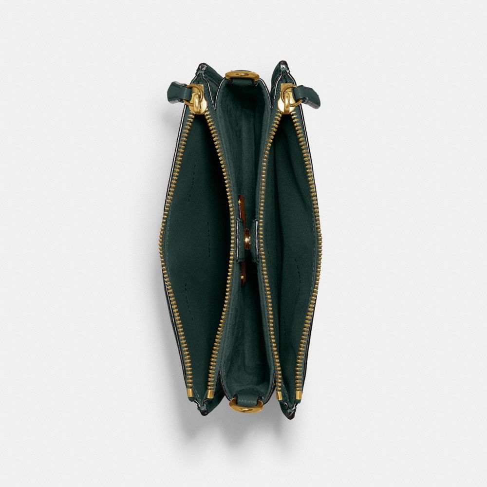 COACH®,Slim Turnlock Crossbody,,Inside View,Top View