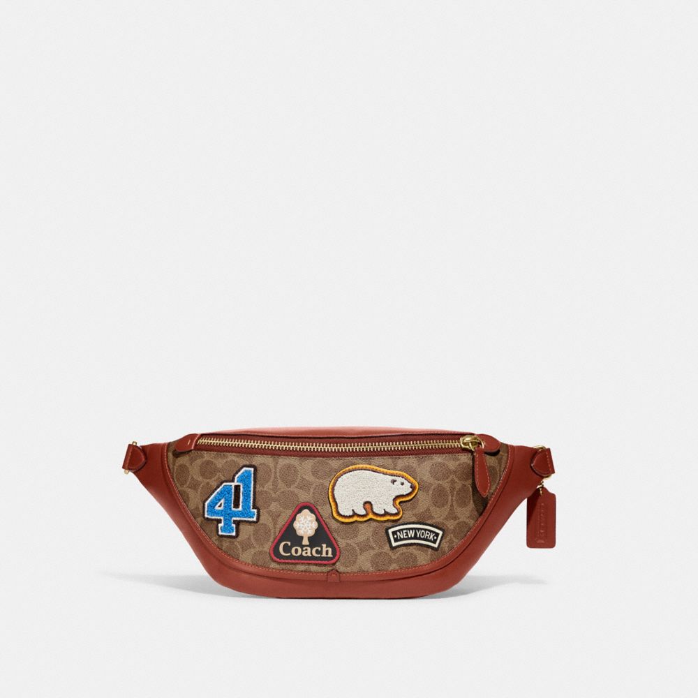 Coach Disney X Track Crossbody In Signature Canvas With Patches