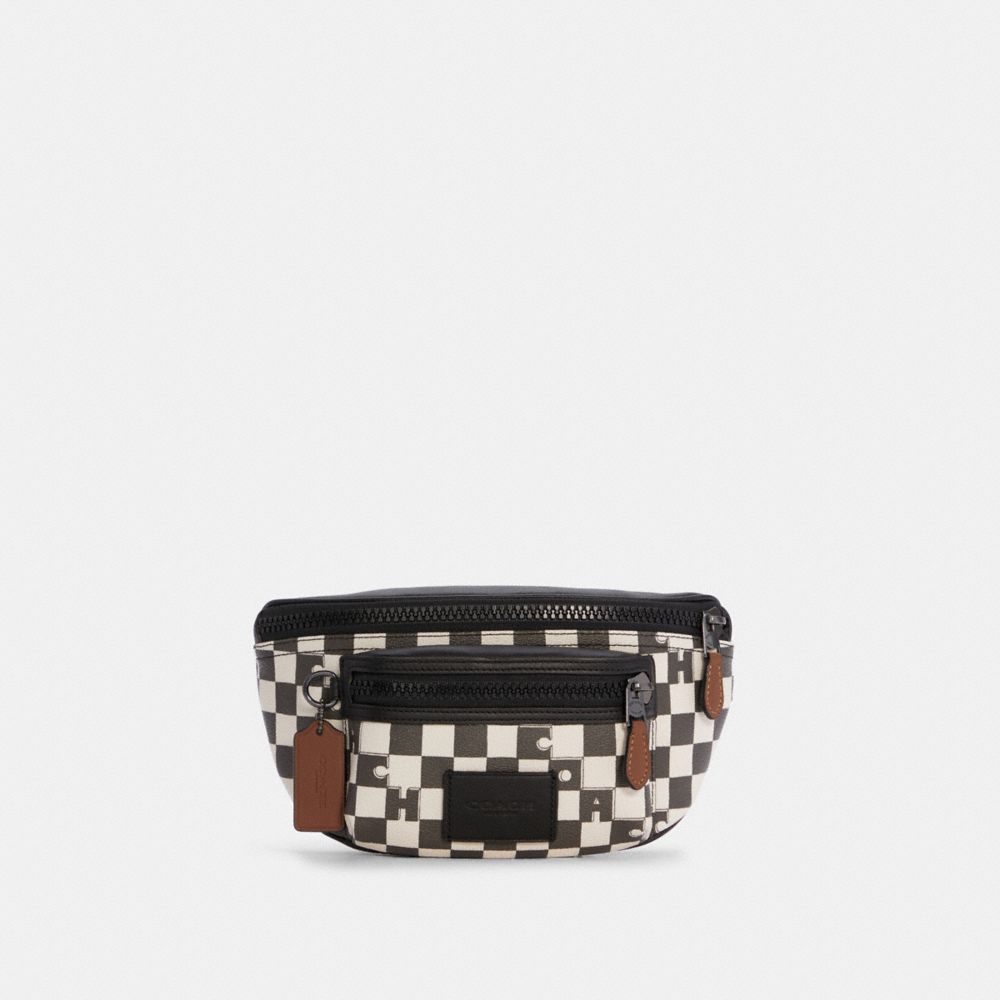 checkered louis belt bag