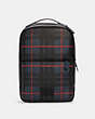 COACH®,WESTWAY BACKPACK WITH WINDOW PANE PLAID PRINT,Large,QB/Navy Red Multi,Front View