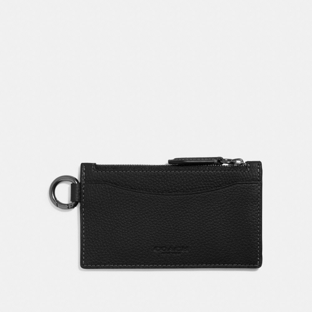 Coach Outlet Zip Card Case - Black