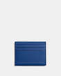 COACH®,CARD CASE,Pebbled Leather,Mini,Blue Fin/Black,Back View