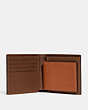 COACH®,3-IN-1 WALLET,Pebbled Leather,Mini,Dark Saddle/Canyon,Inside View,Top View