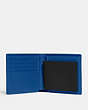 COACH®,3-IN-1 WALLET,Pebbled Leather,Mini,Blue Fin/Black,Inside View,Top View
