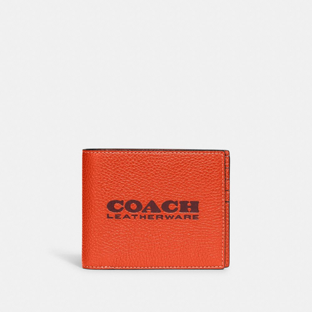 COACH®,3-IN-1 WALLET,Mini,Red Orange/Wine,Front View