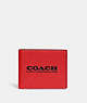 COACH®,3-IN-1 WALLET,Pebbled Leather,Mini,Sport Red/Oxblood,Front View