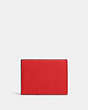 COACH®,SLIM BILLFOLD WALLET,Pebbled Leather,Mini,Sport Red/Oxblood,Back View