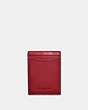 COACH®,MONEY CLIP CARD CASE,Sport calf leather,Mini,Brick Red/Dark Saddle,Front View