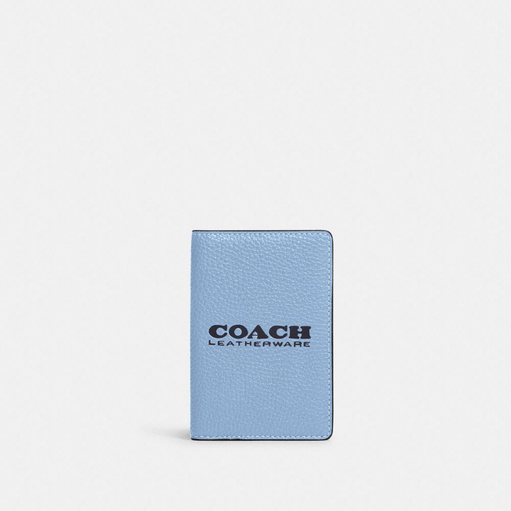 Coach card best sale holder blue