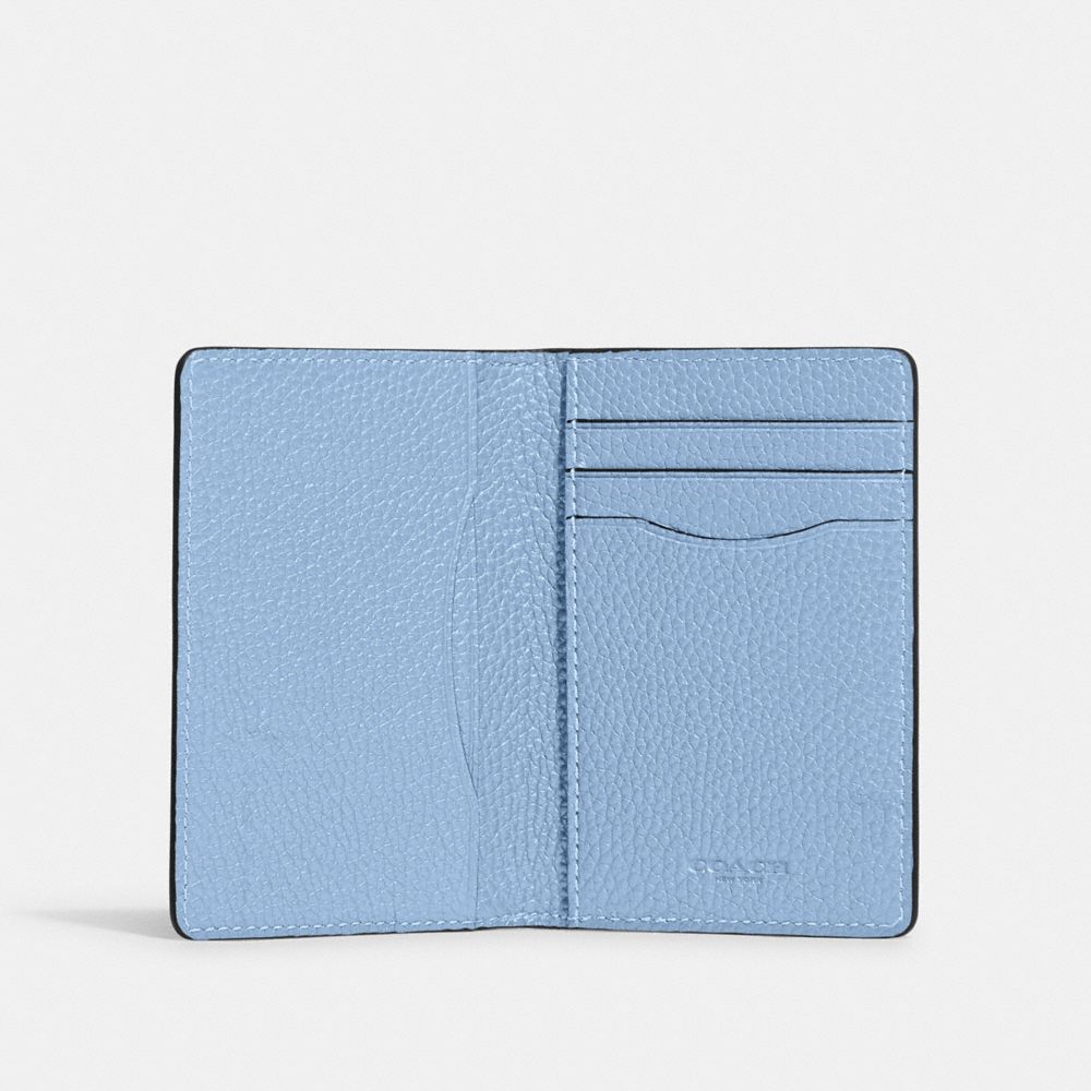 COACH Bifold Card Case In Signature Canvas in Blue for Men