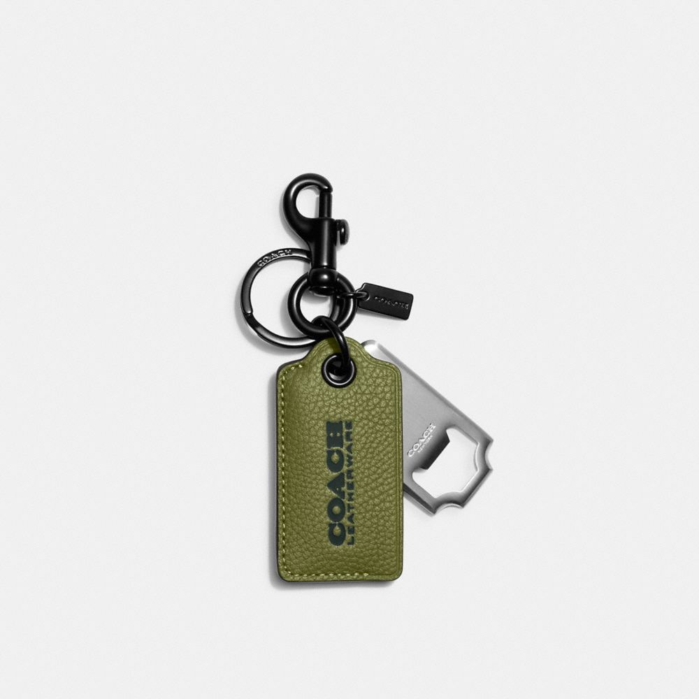 COACH®,Bottle Opener Key Fob,,Front View