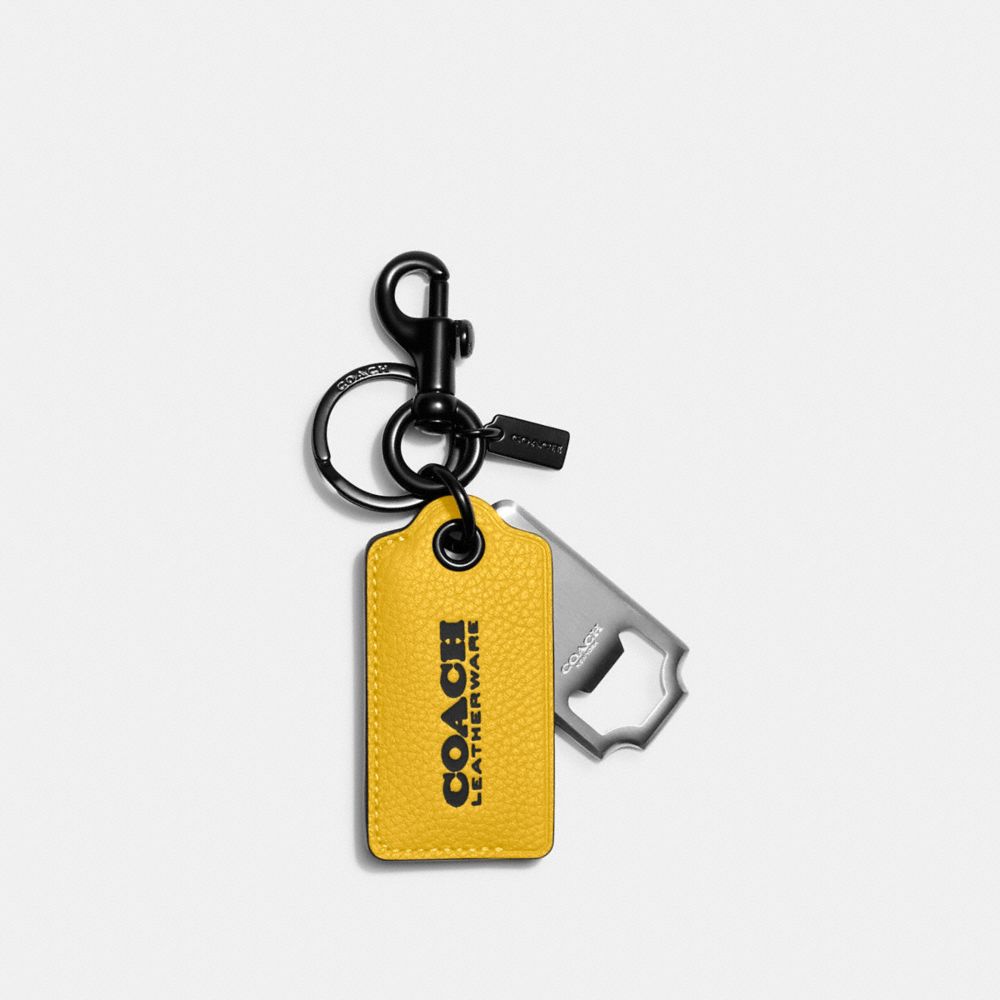 COACH®,Bottle Opener Key Fob,,Front View