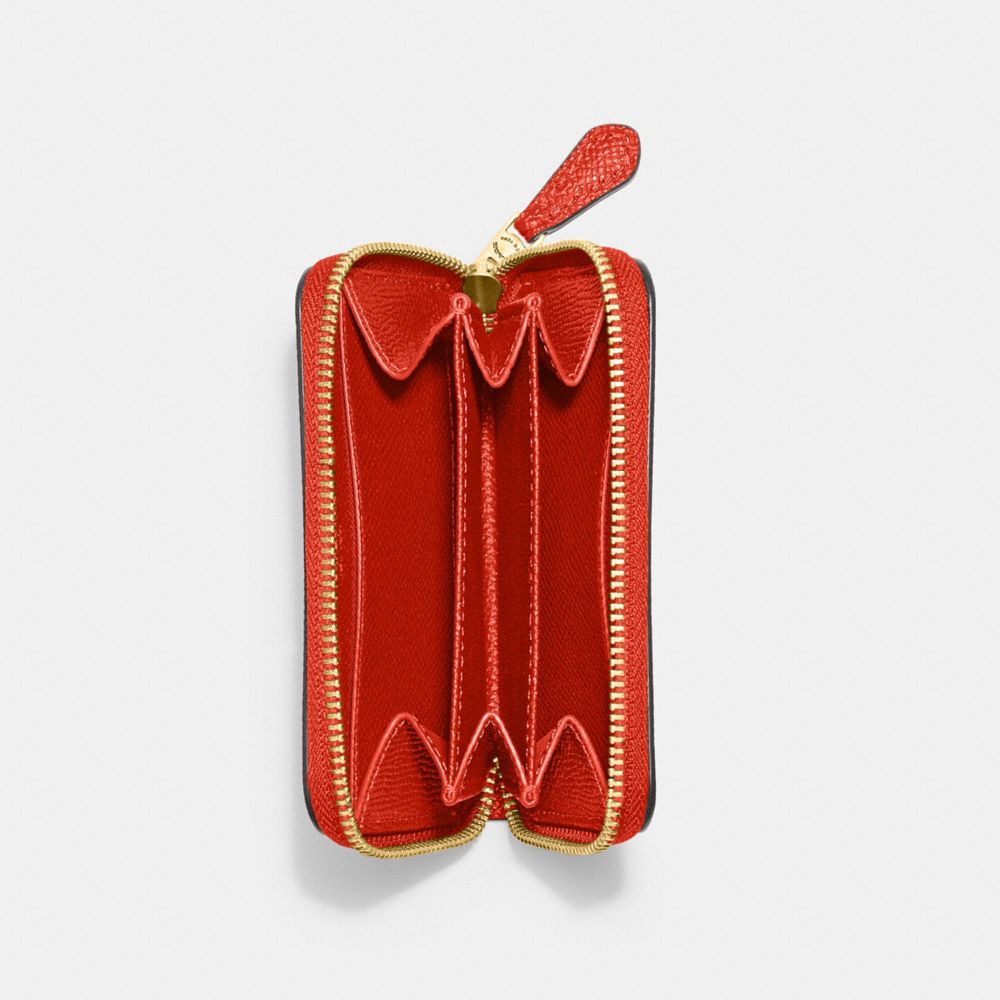 COACH®,Small Zip Around Card Case,,Inside View,Top View