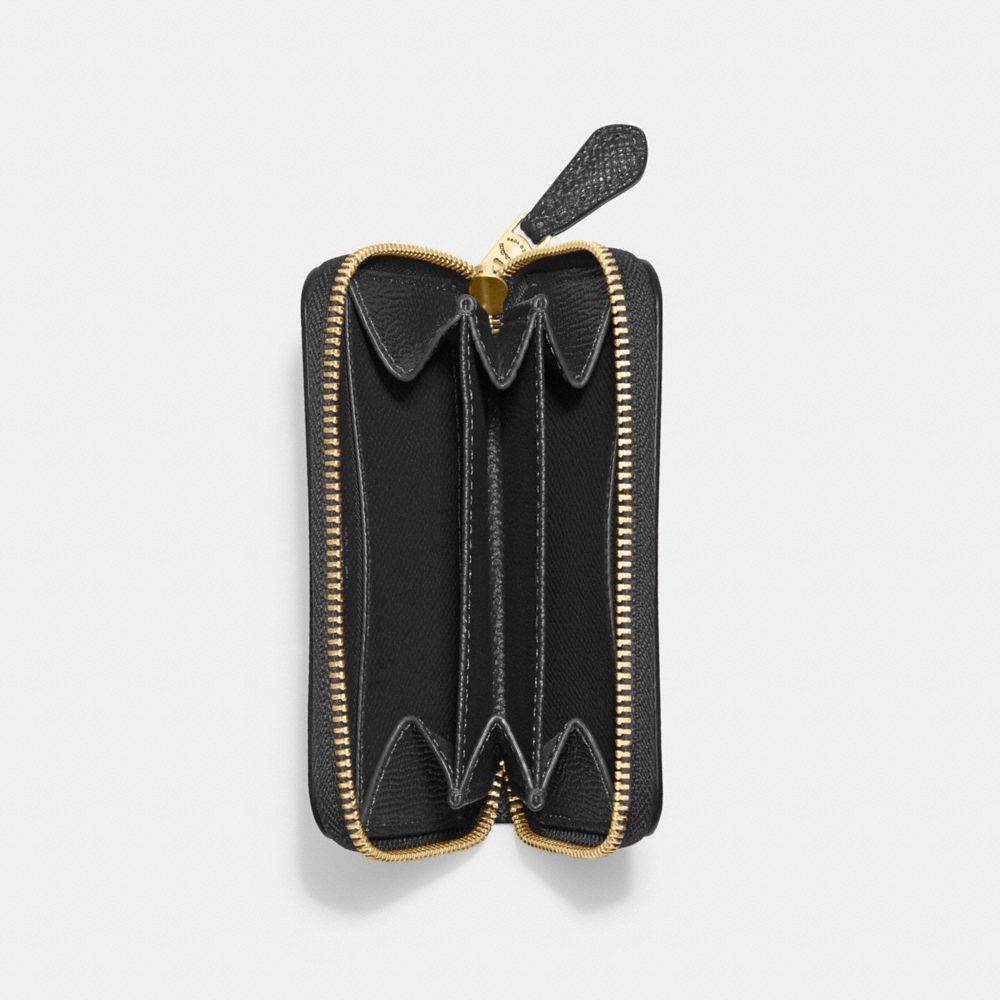 Zip Card Holder - Coach - Black - Leather ref.809016 - Joli Closet