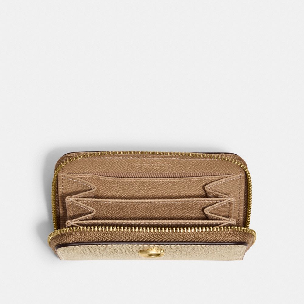 Coach small zip online card case