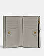 COACH®,STUDIO MEDIUM WALLET,Smooth Leather,Mini,Brass/Dove Grey,Inside View,Top View