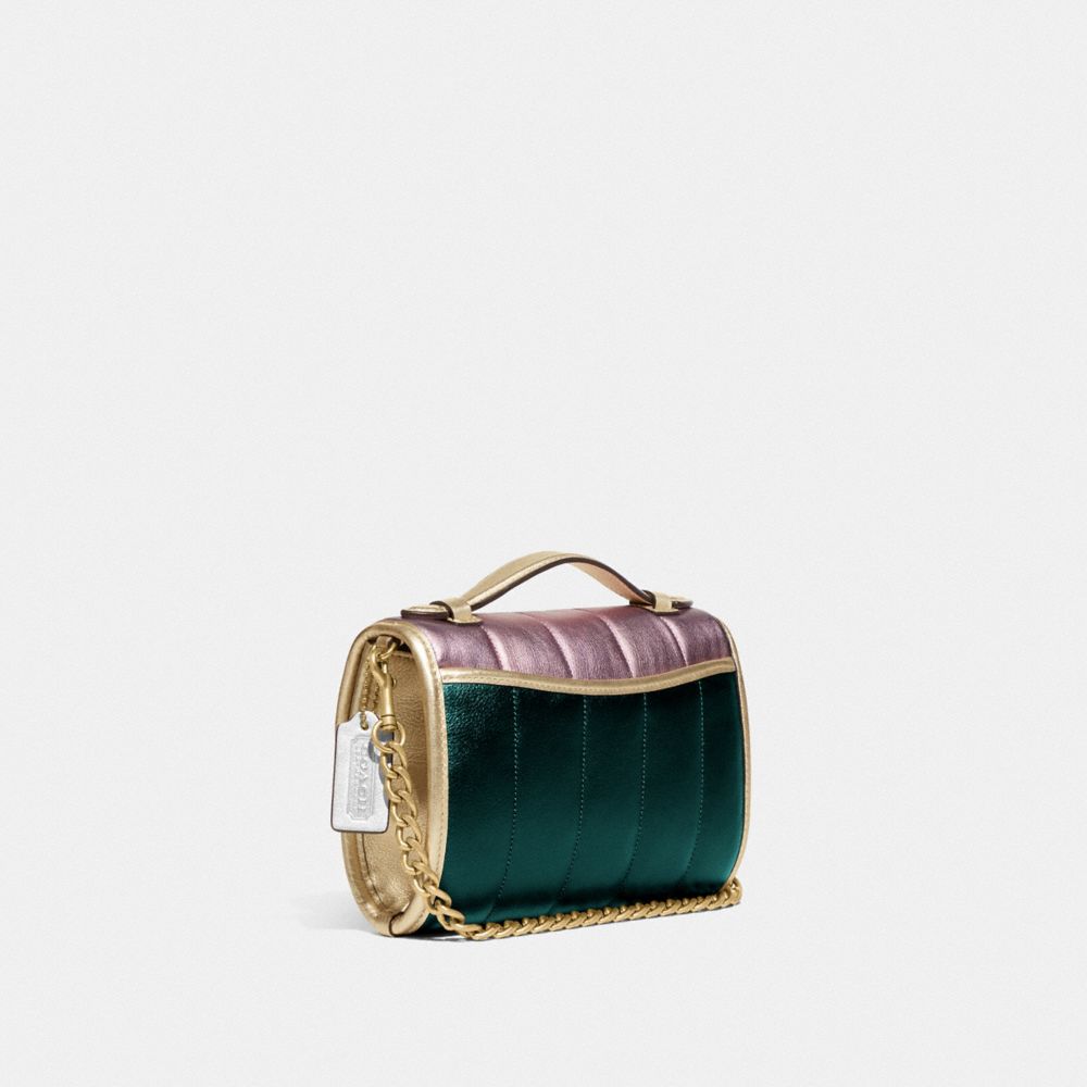COACH®,Kip Turnlock Crossbody With Colorblock Quilting,,Angle View