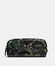 COACH®,TRAVEL KIT 21 WITH CAMO PRINT,Pebble Leather,Camo,Green/Blue,Front View