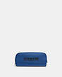 COACH®,TRAVEL KIT 21,Pebbled Leather,Mini,Blue Fin/Black,Front View