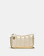 COACH®,SWINGER 20 WITH QUILTING,Smooth Leather,Small,Brass/Metallic Soft Gold,Front View