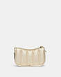 COACH®,SWINGER BAG 20 WITH QUILTING,Smooth Leather,Small,Brass/Metallic Soft Gold,Back View