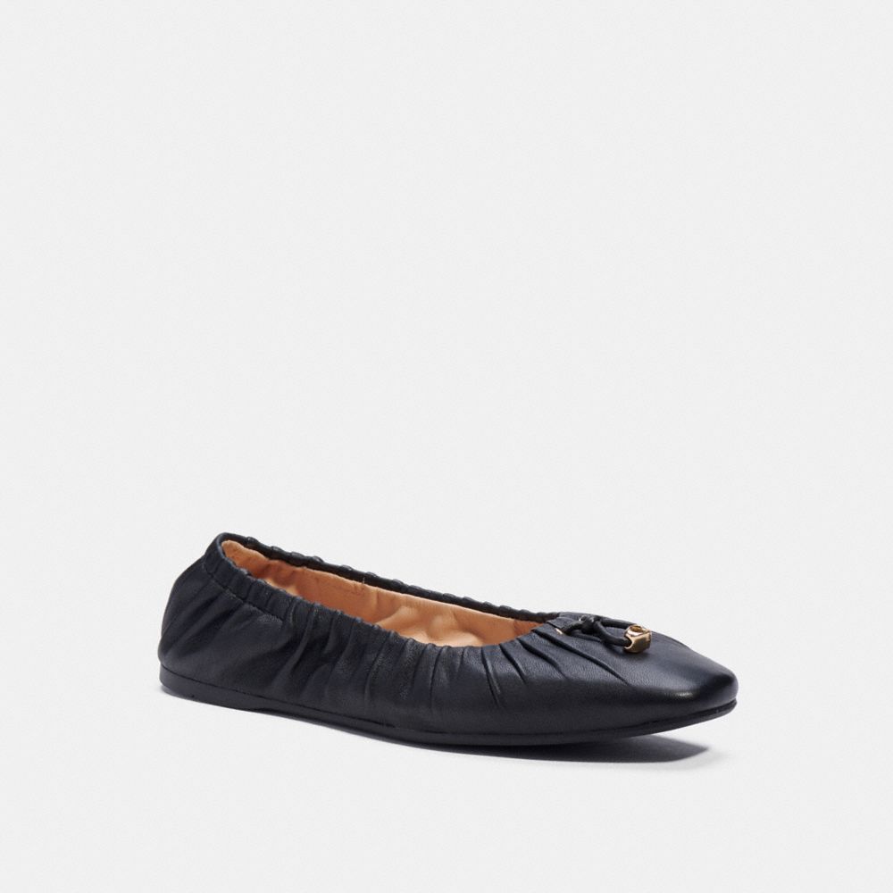 COACH®,ELEANOR FLAT,Black,Front View