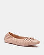 COACH®,ELEANOR FLAT,Leather,New Nude Pink,Front View