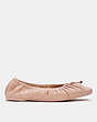 COACH®,ELEANOR FLAT,Leather,New Nude Pink,Angle View