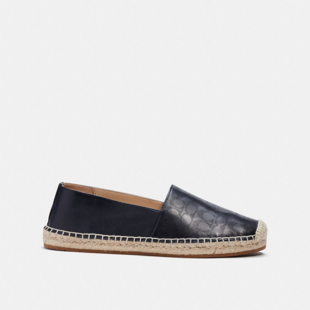 COACH®,CARLEY ESPADRILLE,Black,Angle View