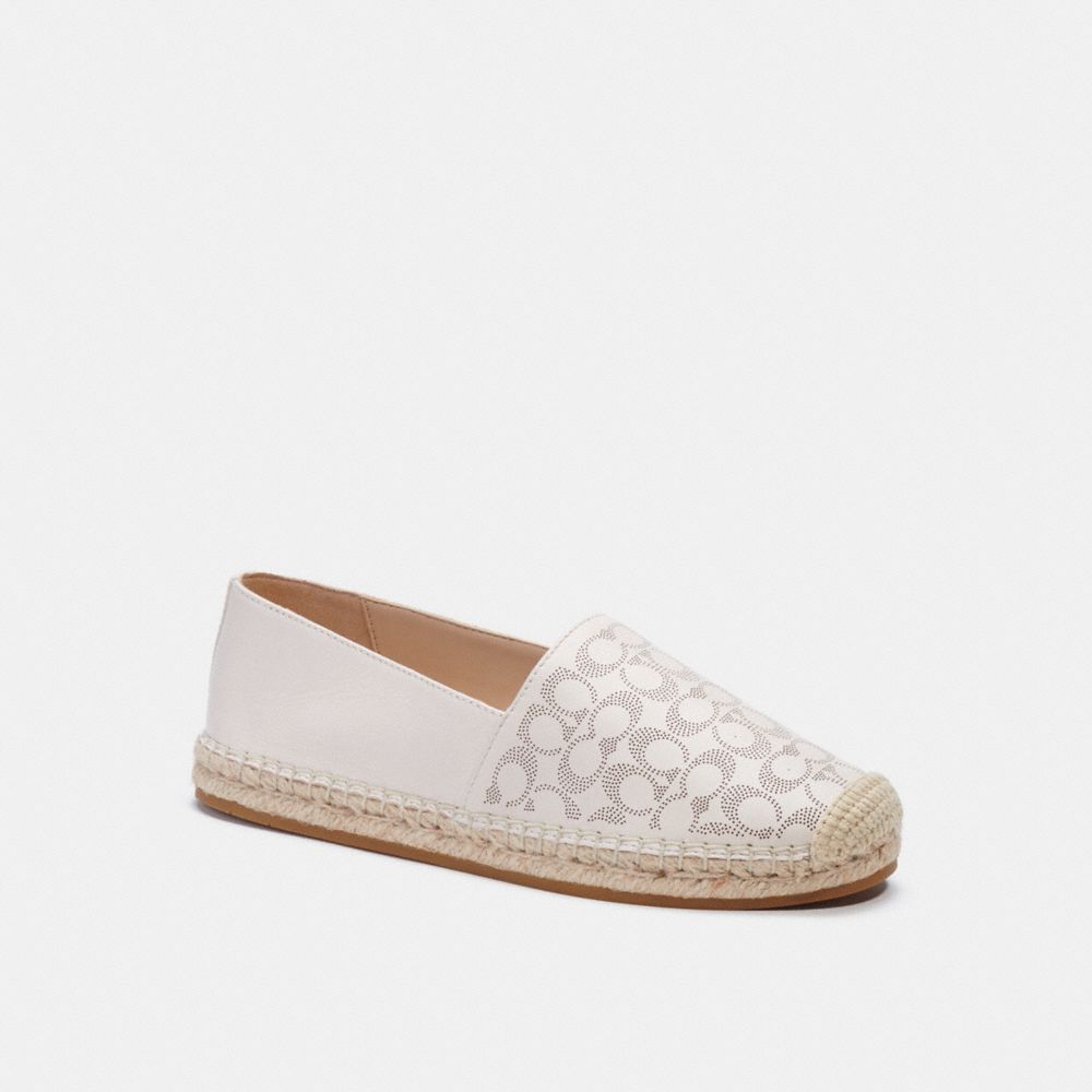 COACH®,CARLEY ESPADRILLE,Chalk,Front View