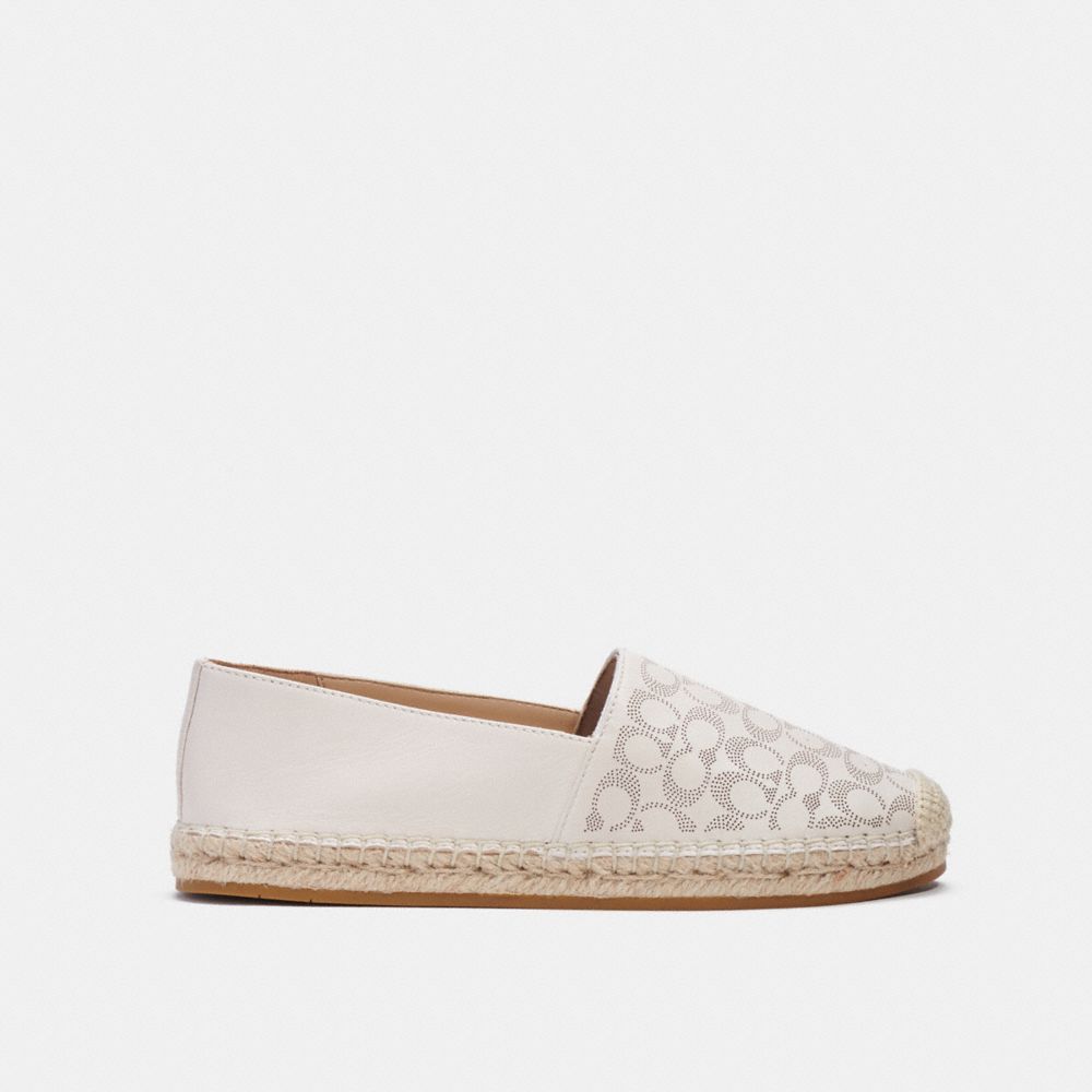 COACH®,CARLEY ESPADRILLE,Chalk,Angle View