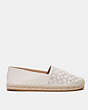 COACH®,CARLEY ESPADRILLE,Leather,Chalk,Angle View