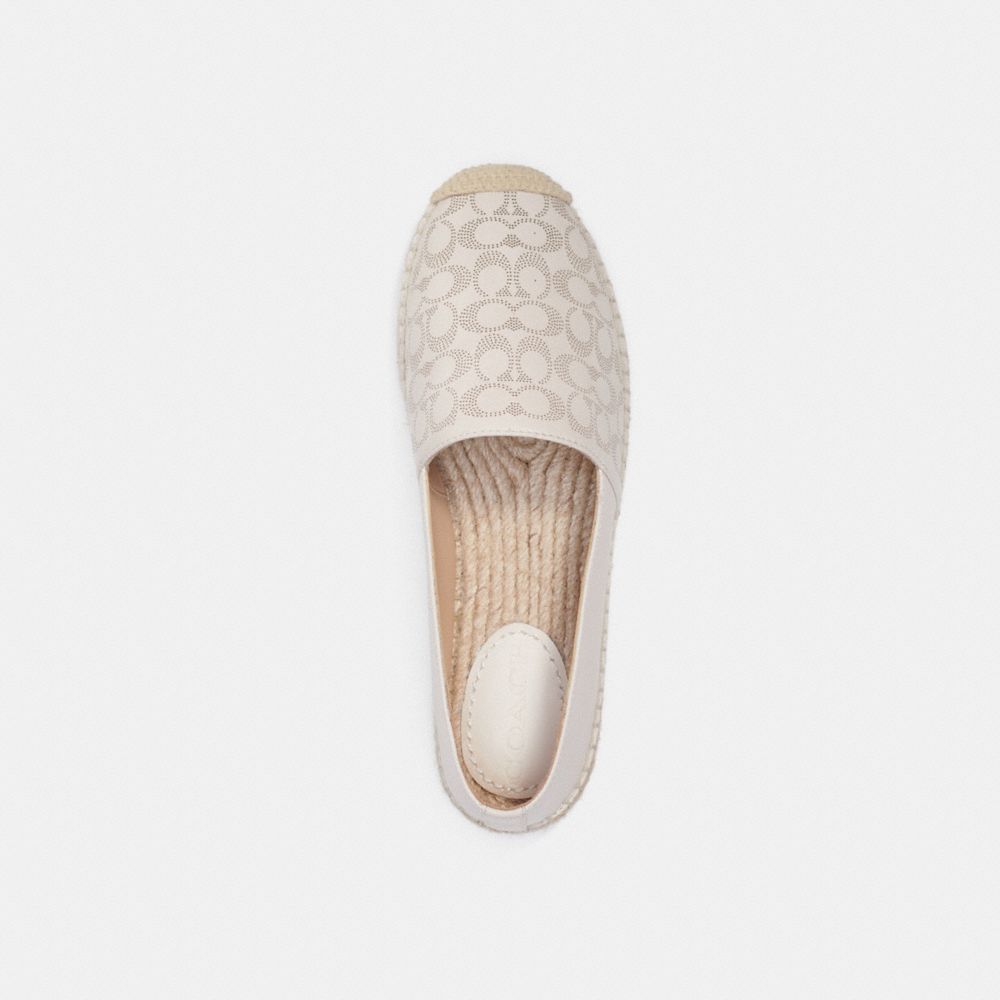 COACH®,CARLEY ESPADRILLE,Chalk,Inside View,Top View