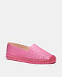 COACH®,CARLEY ESPADRILLE,Leather,Petunia,Front View
