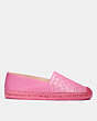 COACH®,CARLEY ESPADRILLE,Leather,Petunia,Angle View