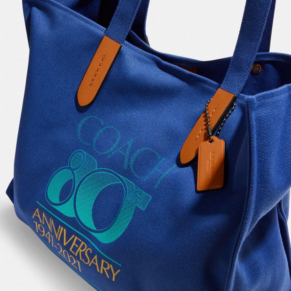 COACH®,80 Th Anniversary 100 Percent Recycled Canvas Tote 42,,Closer View