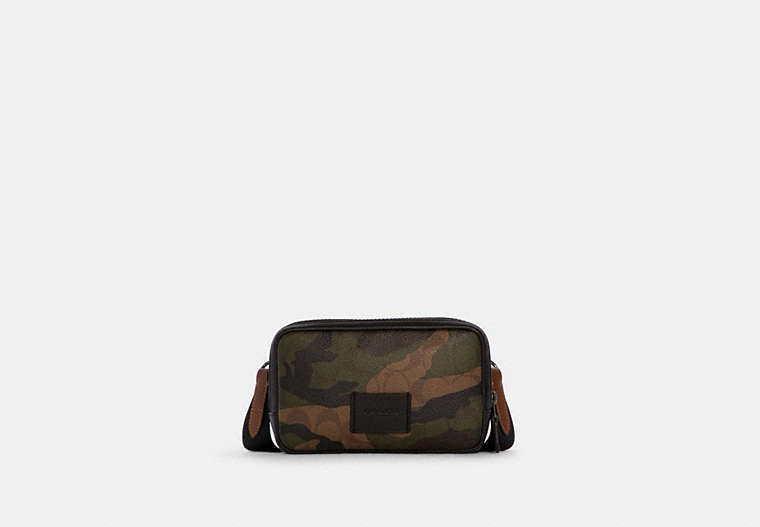 Carrier Phone Crossbody In Signature Canvas With Camo Print