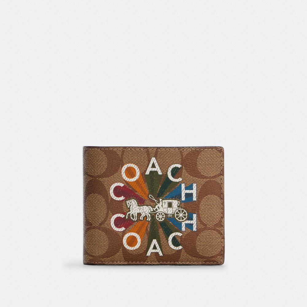 coach rainbow mens wallet