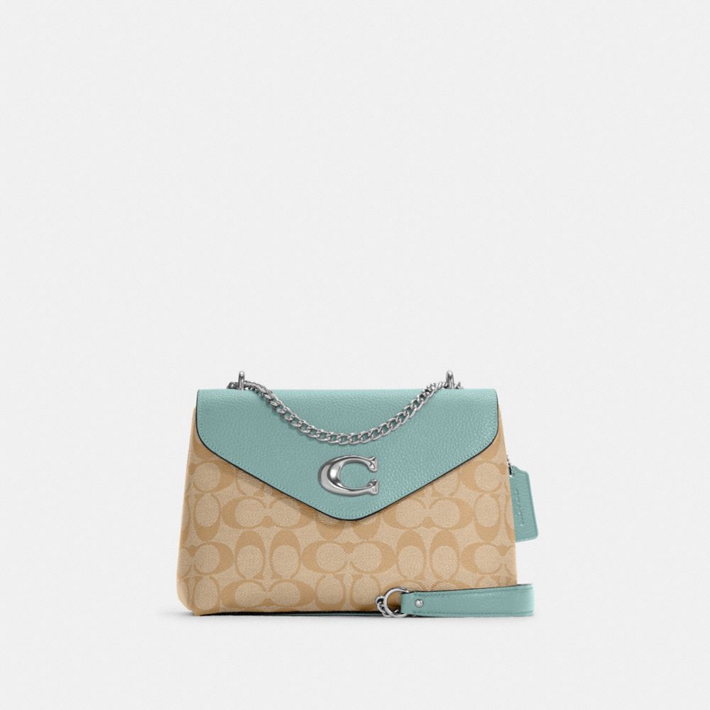 COACH®,Tammie Shoulder Bag In Signature Canvas,,Front View