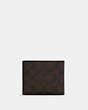 COACH®,BOXED 3-IN-1 WALLET GIFT SET IN COLORBLOCK SIGNATURE CANVAS,Gunmetal/Mahogany/Bright Cardinal,Back View