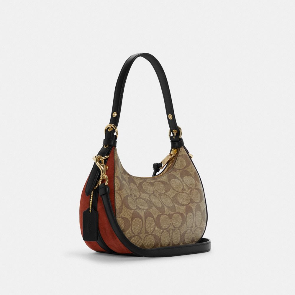 COACH®,Kleo Hobo In Signature Canvas,,Angle View