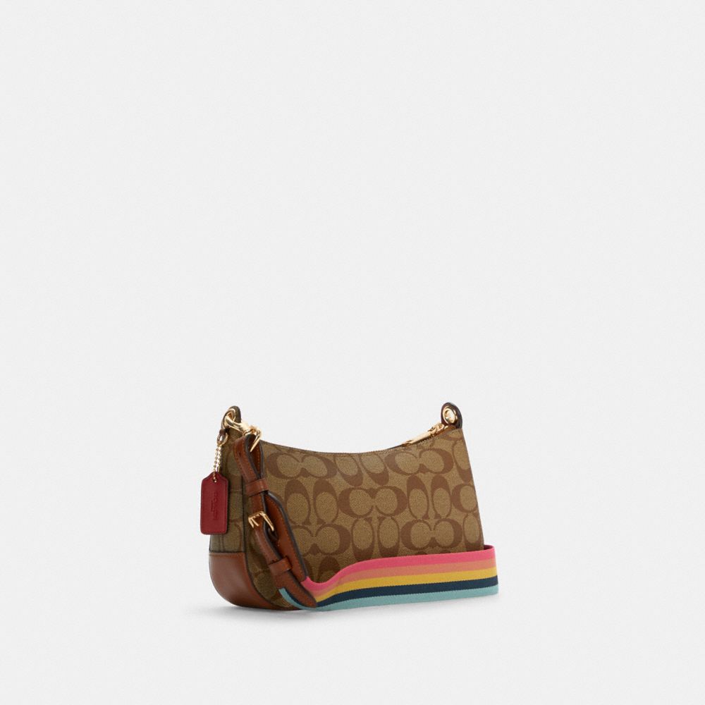 Jes slim crossbody best sale in rainbow signature canvas