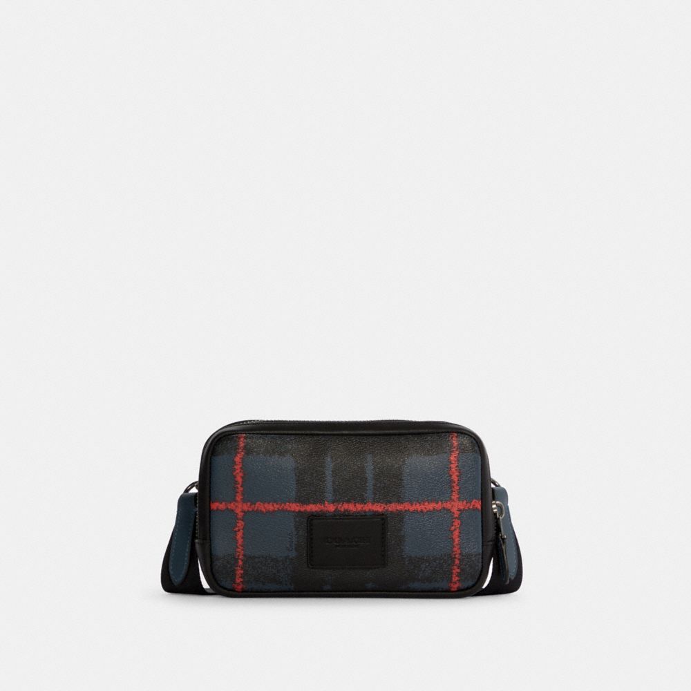 Carrier Phone Crossbody With Window Pane Plaid Print